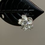 Cherry Blossom Cubic Zirconia Sterling Silver Earrings Photo 4