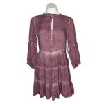 Sea Gypsies Forever Flounce Dress Dress Purple Plum Boho Mini Size Large NEW Photo 2