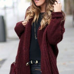 ZARA ✨ Knitwear Burgundy Cardigan✨ Photo 0