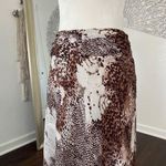 Euro Pinterest Mesh Brown Cream Tan Cheetah Leopard Asymmetric Midi Skirt 6 S Photo 1
