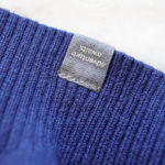 Title Nine  Pullover Navy Knit Hoodie‎ with Patterned Hood Size M Photo 9