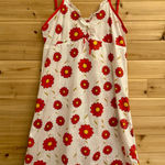 Vintage Sindrella Size Medium Retro Floral Print Babydoll Style Nightgown Dress Red Photo 0