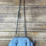 Tory Burch Pebbled Leather Shoulder Bag Rivera Blue Photo 1