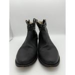 Mr. Wolf Ankle Boots Womens 7.5 Black Leather Bootie Low Cowboy Western Concert Photo 1