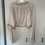 We The Free Free People Darren Cream Oversized Jersey Blouse Photo 7