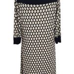 Gilli Black and Cream Print Shift Dress Size Small Petite Black Print Mini Dress Photo 1