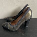 Daniblack Women's Reese Pump Elegant Antique Gold Black Quilted Heels Cap Toe 6 Photo 4