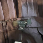 Ann Taylor Purple Satin Pleated A-Line Midi Skirt Size 4 NWT Photo 10