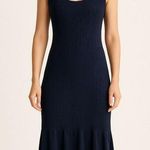 St. John  Formal Navy Sequin Knit Sleeveless Dress Photo 0