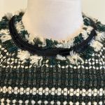 Tory Burch Norfolk Tweed Green Black Dress Photo 7