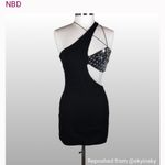 NBD  REVOLVE Demi Dress in Black Cut Out Crystal & Mirror Embellished Photo 4
