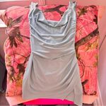 Tiger Mist light baby blue backless tie cinch waist mini dress Photo 2