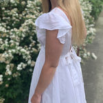 Free People Dress MIDI Low bow back White Cotton Photo 5