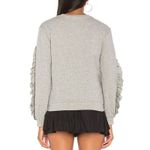 Endless Rose  Ruffled Heathered Gray Pullover Sweater Size XS Photo 2