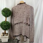 White House | Black Market  Pink Black & White Open Front Long Sleeve Cardigan M Photo 1