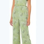 Michael Kors PAISLEY Chiffon Green JUMPSUIT M Photo 0