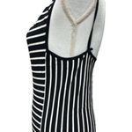 Max Mara Womens Size M Made In Italy Black & White Striped Tank Designer Photo 1