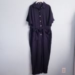 Baltic Born  Dallas Button Up Black Linen Jumpsuit Photo 2