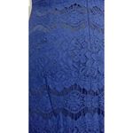 Sangria Dark Blue Lace Black Sheer Cutout Short Sleeve Midi Dress ModCloth Photo 6