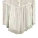 ZARA TRF Sheer Sleeveless Lace Flowy Boho Blouse Button Eyelet Back S White Photo 9