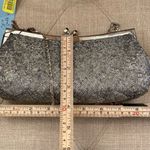 Kate Landry  Silver Sequin Clutch Purse Handbag Shoulder Elegant Photo 4