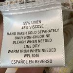 JM Collection  Tropical Floral Linen Button-Down Shirt Size Large Photo 4