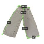 ZARA Trafaluc Navy White Gingham Checkered Wideleg Cropped Pant Size Small Photo 3