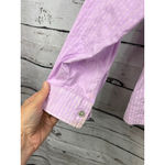 Fresh Produce Women's Purple & White Striped Utility Jacket XL Photo 2