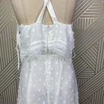 LIONESS  Cross Back Layered Folk Midaxi‎ Dress in White Boho Size US Small Photo 9