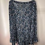 Free People Olivia Printed Ruffled Tunic XS Photo 3