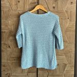 Lara Knit Womens Sweater Sz Small Baby Blue 3/4 Sleeve Cozy Photo 3