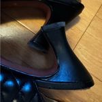 Carriage Court Black Quilted Heels with Gold Chain Size 5 Photo 7