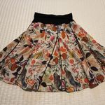 Women’s Eva Franco Bird Flower Print A Line Swing Skirt Multi Color Size 6 Photo 0