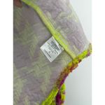 Main Strip  Tweed Jacket Women S Neon Yellow Pink Houndstooth Cropped Maximalist Photo 9