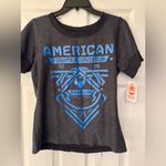American Fighter x Affliction Addy Women's T-Shirt Black Grey Blue Size Medium Photo 6