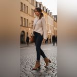 Marsell suede‎ distressed suede tan stacked block heel booties 37.5 Size 7.5 Photo 1