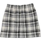 Loft Black & White Plaid Tweed Mini Skirt Size 4 | Preppy Schoolgirl Style Photo 4
