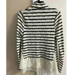 Anthropologie  Cream Striped Cardigan Small Photo 1