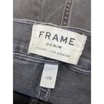 Frame  Women's Black Frayed Hem High Rise Bootcut Flare Denim Jeans Pants Size 26 Photo 2