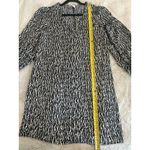 H&M  Long Balloon Sleeve Animal Zebra Print Blouse Shirt Black‎ Size S Photo 9