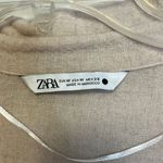 ZARA Wool Double Breasted Tie Waist Shirt Asymmetrical Hem Sz M Photo 8