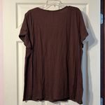 Cacique NWT Sleepwear Short Sleeve Brown Lace Tee 22/24 Photo 4