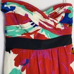 Tibi  Dahlia floral strapless silk mini dress Photo 3