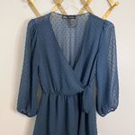 ZARA Teal Swiss Dot Faux Wrap Romper Dress Small Photo 7