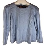 Madewell ‎ Denim Puff-Sleeve Swing Womens Shirt Tie Back Size Medium Blue Photo 1