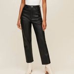 Wilfred Aritzia Women’s Black High Waisted Vegan Leather Melina Pants Size 4 Photo 9