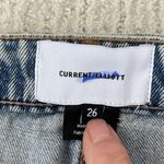 Current/Elliott EUC Denim Raw Edge Mini Skirt Photo 7