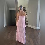 Lulus LULU’S Seriously Sensational Light Pink Strapless Tiered Maxi Dress Photo 5