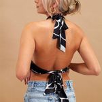Isabelle's Cabinet Electric Feel Black Halter Top  Photo 3