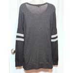 Fitz + Eddi Fitz Eddi Womens Gray Striped Long Sleeve Sweater Top Medium Shirt Blouse Tunic Photo 3